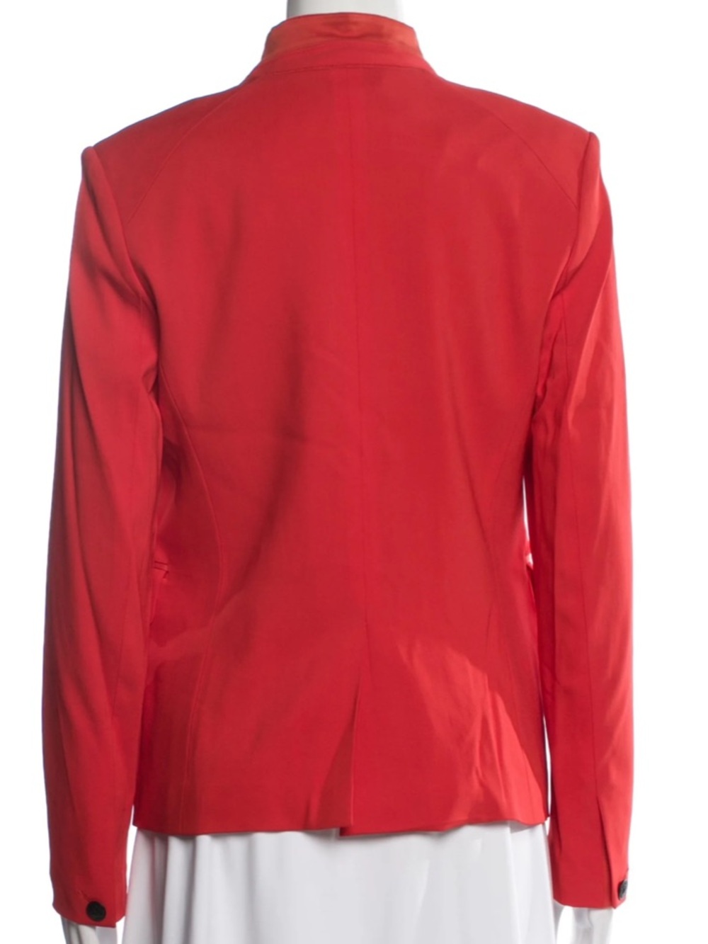 Rag & Bone Orange Blazer Satin Lapel One Button (stand collar)  Sz S/4 - Picture 5 of 12